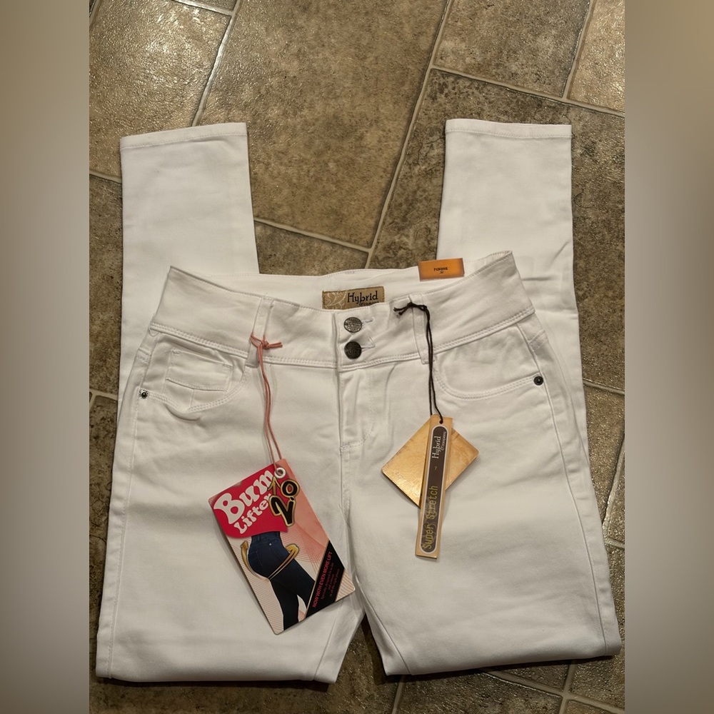 Hybrid & Company Women's Bright White Jeggings